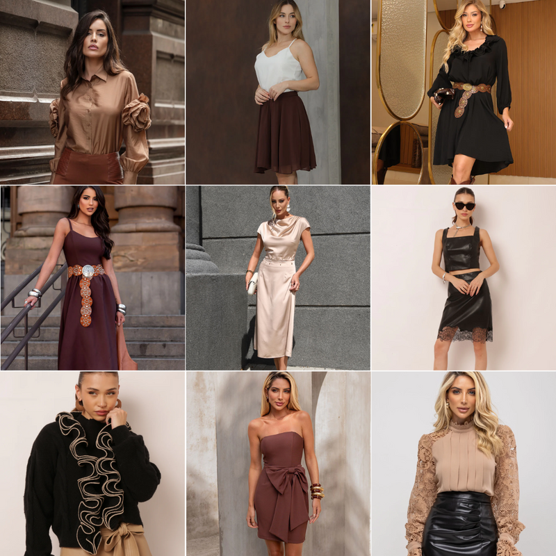 Marrom, Preto e Bege — Como usar as cores-chave