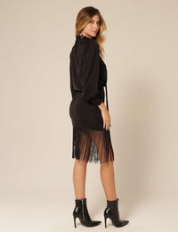 Conjunto Camisa Saia Ayla - Preto