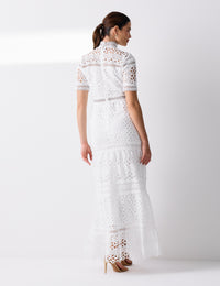 Vestido Longo Renda Thais Off White