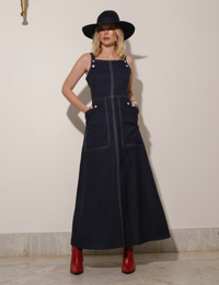 Vestido Alça Larga Mely - Azul Marinho