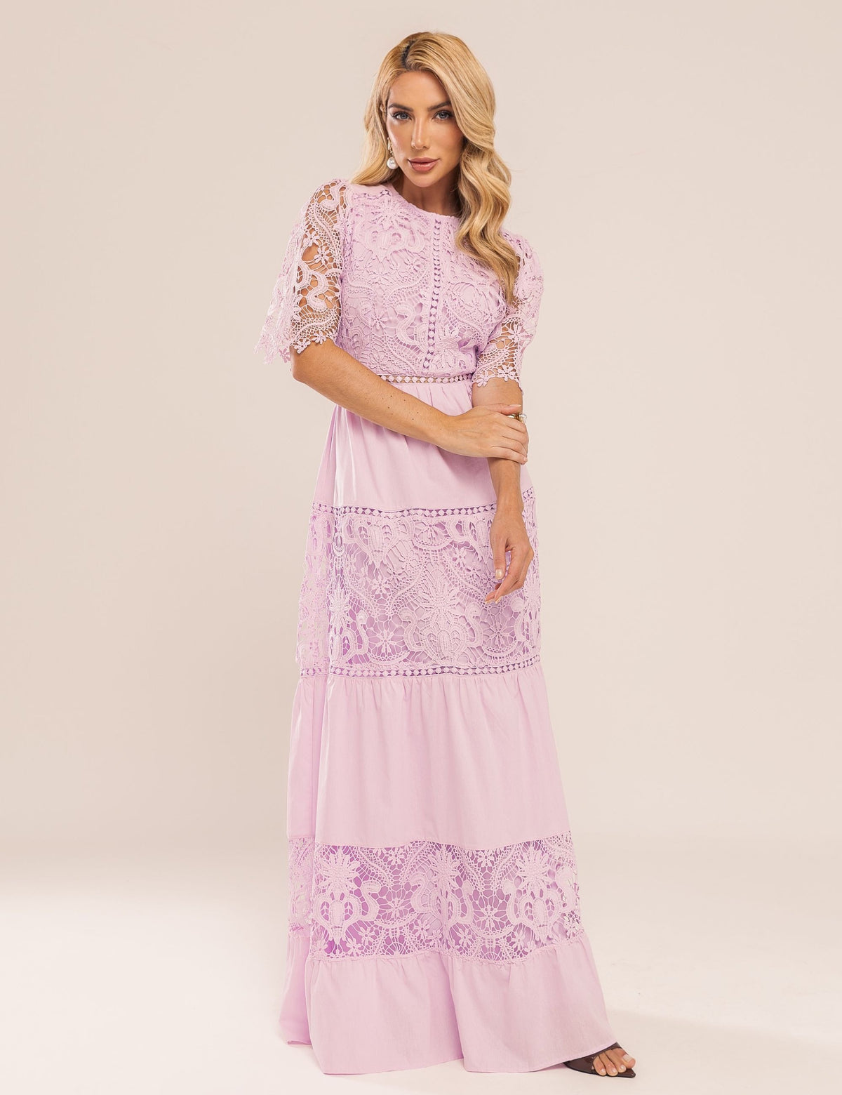Vestido Emma em Renda - Lavanda