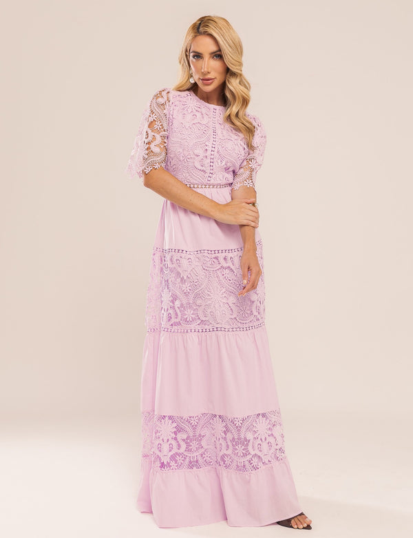 Vestido Emma em Renda - Lavanda