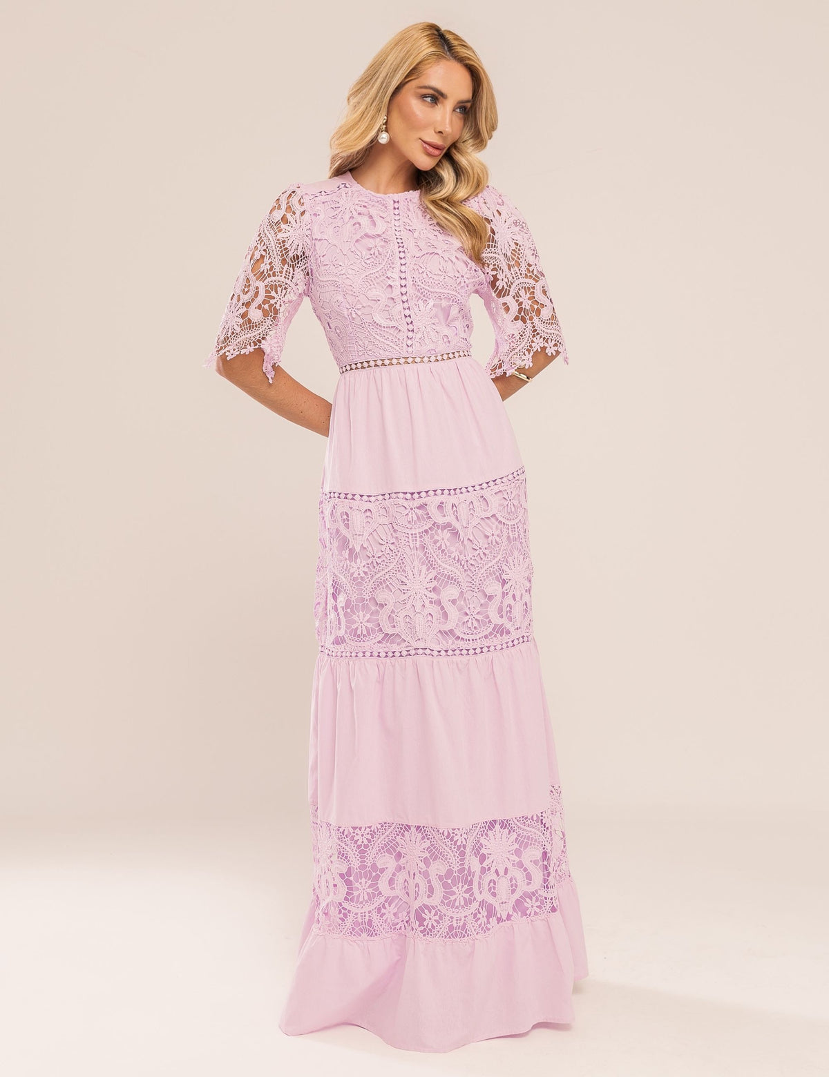 Vestido Emma em Renda - Lavanda