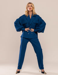 Conjunto Camisa Oversized - Azul