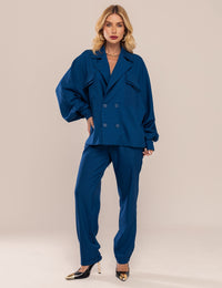 Conjunto Camisa Oversized - Azul