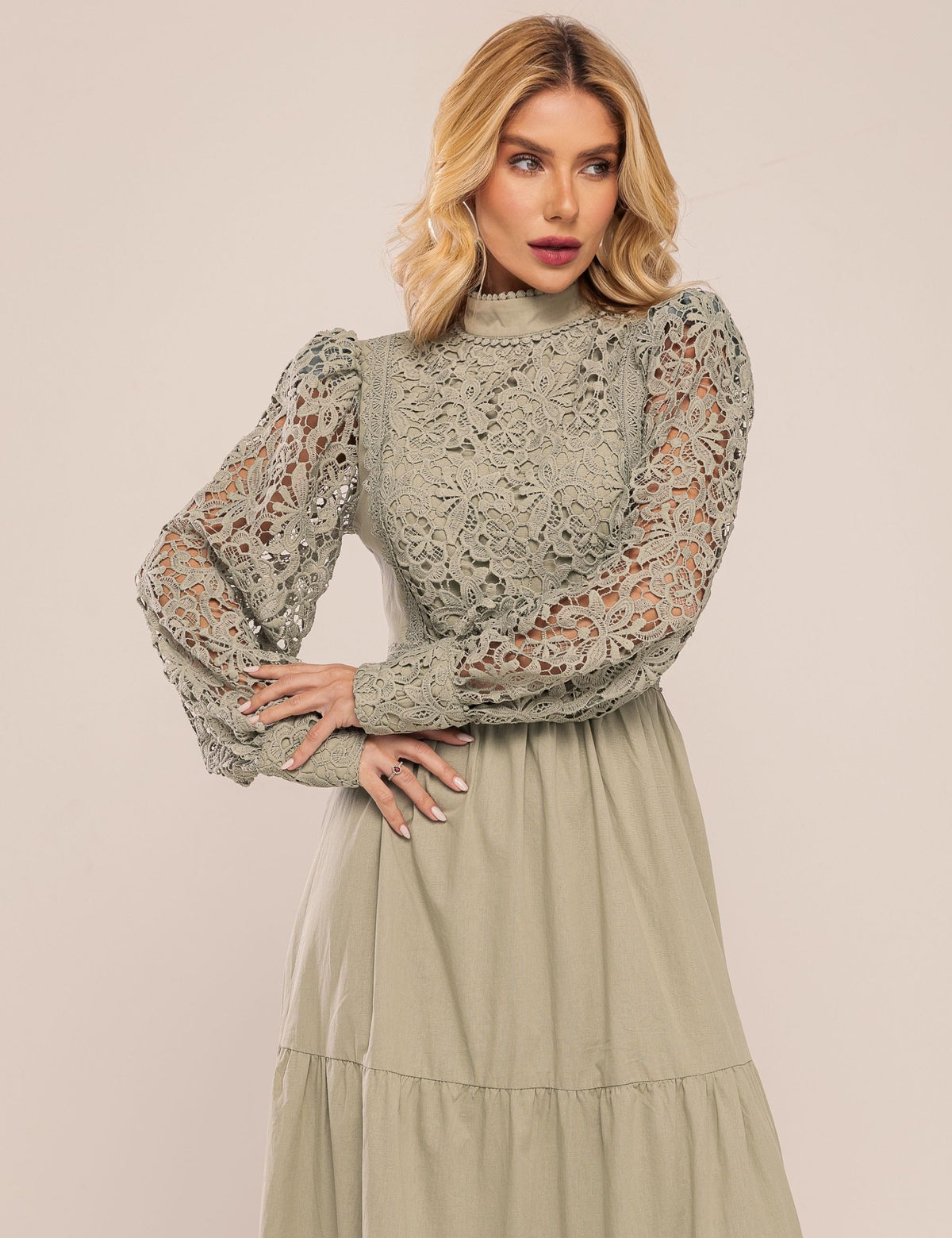 Vestido Agnes com Renda - Vede Oliva