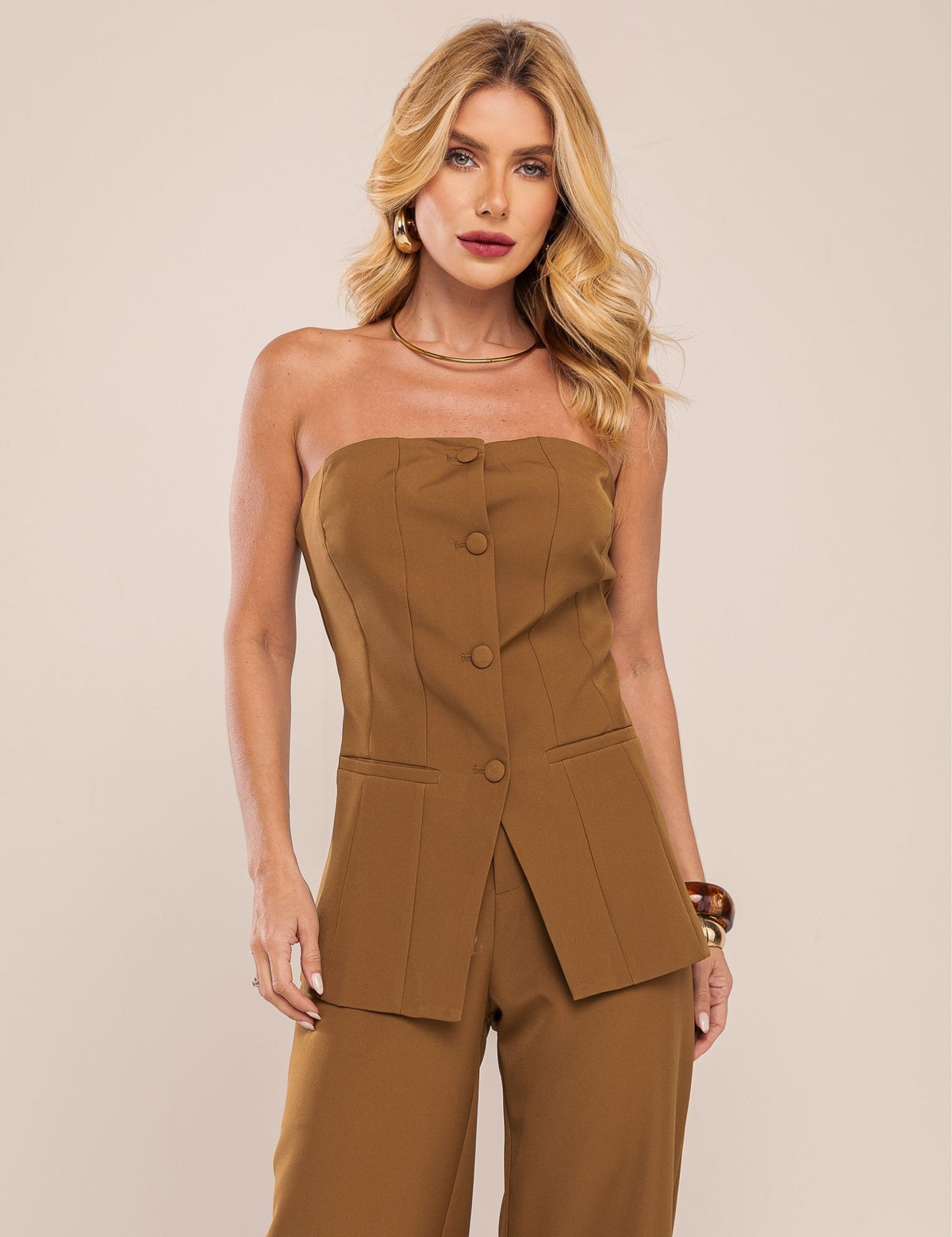 Conjunto Suri Alfaiataria - Caqui