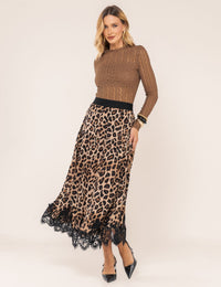 Saia Animal Print Pietra
