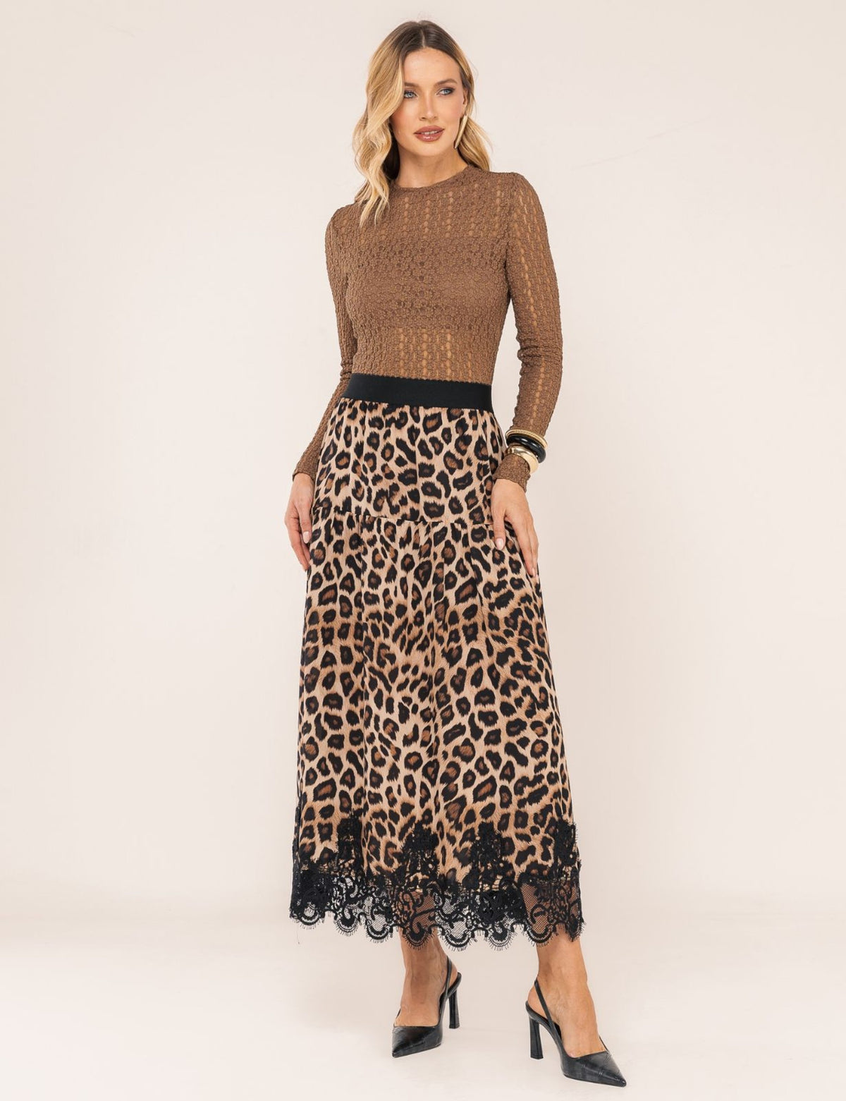 Saia Animal Print Pietra
