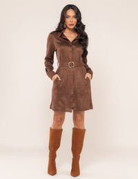 Chemise Suede Stella - Marrom