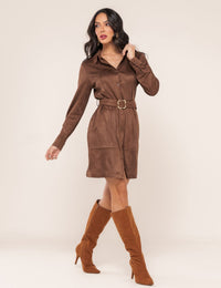Chemise Suede Stella - Marrom
