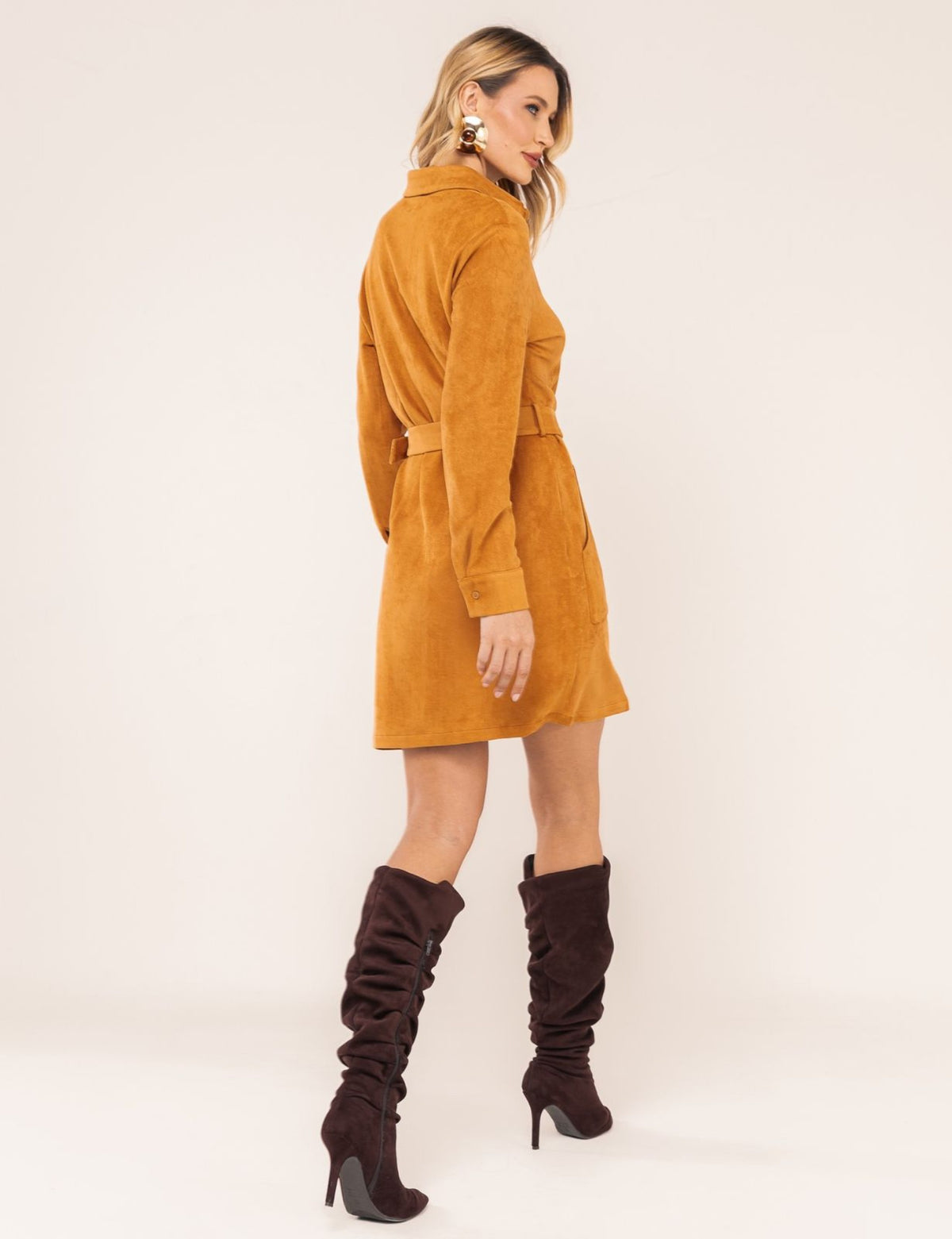 Chemise Suede Stella - Caramelo