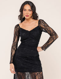 Vestido em Renda Naomi - Preto