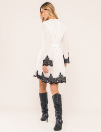Vestido Transpassado Elena - Off White