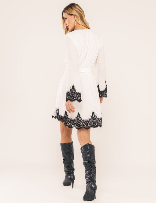 Vestido Transpassado Elena - Off White