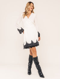 Vestido Transpassado Elena - Off White