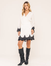 Vestido Transpassado Elena - Off White