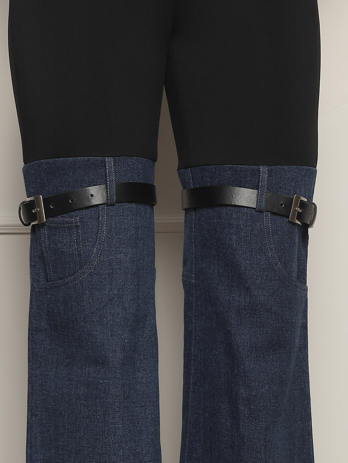 Calça Recortes Jeans Madison - Preto