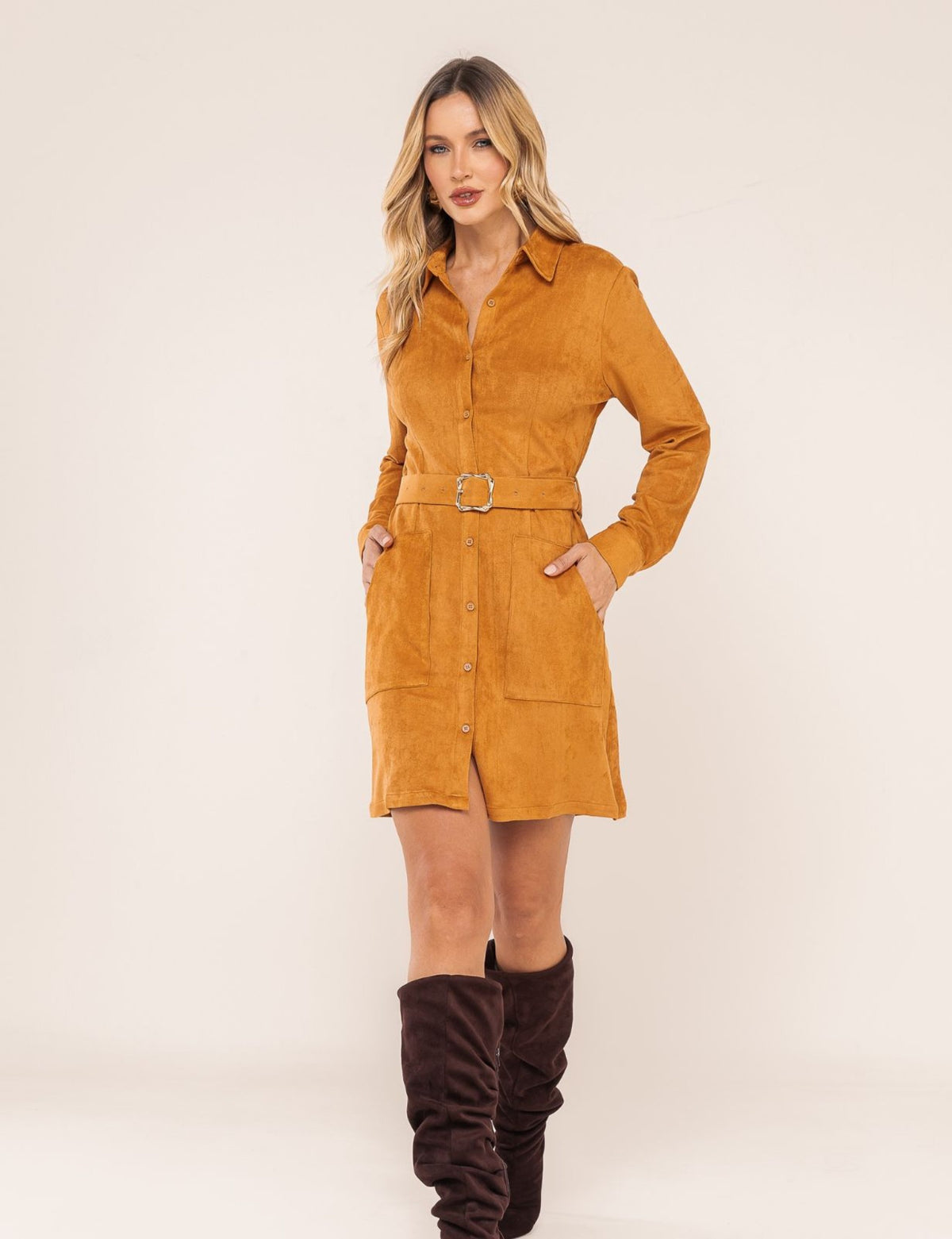 Chemise Suede Stella - Caramelo