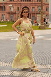 Vestido Longo Alças Finas - Estampado