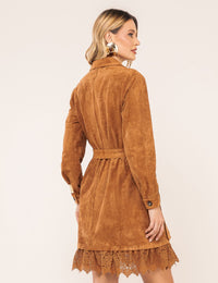 Vestido Suede Paloma - Caramelo