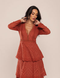 Vestido Pérola Laise - Marrom