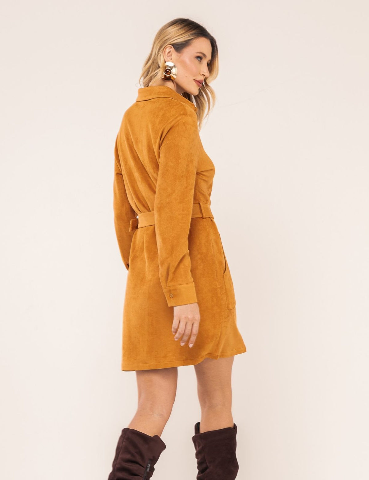 Chemise Suede Stella - Caramelo