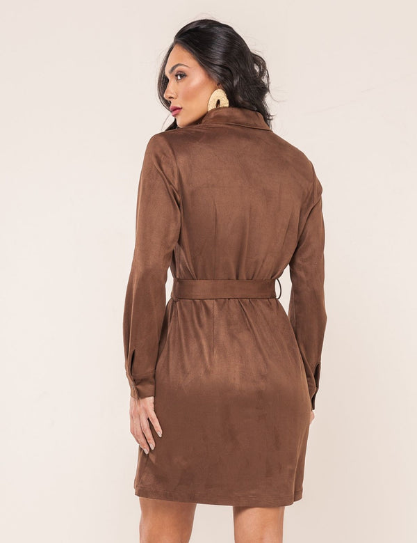 Chemise Suede Stella - Marrom