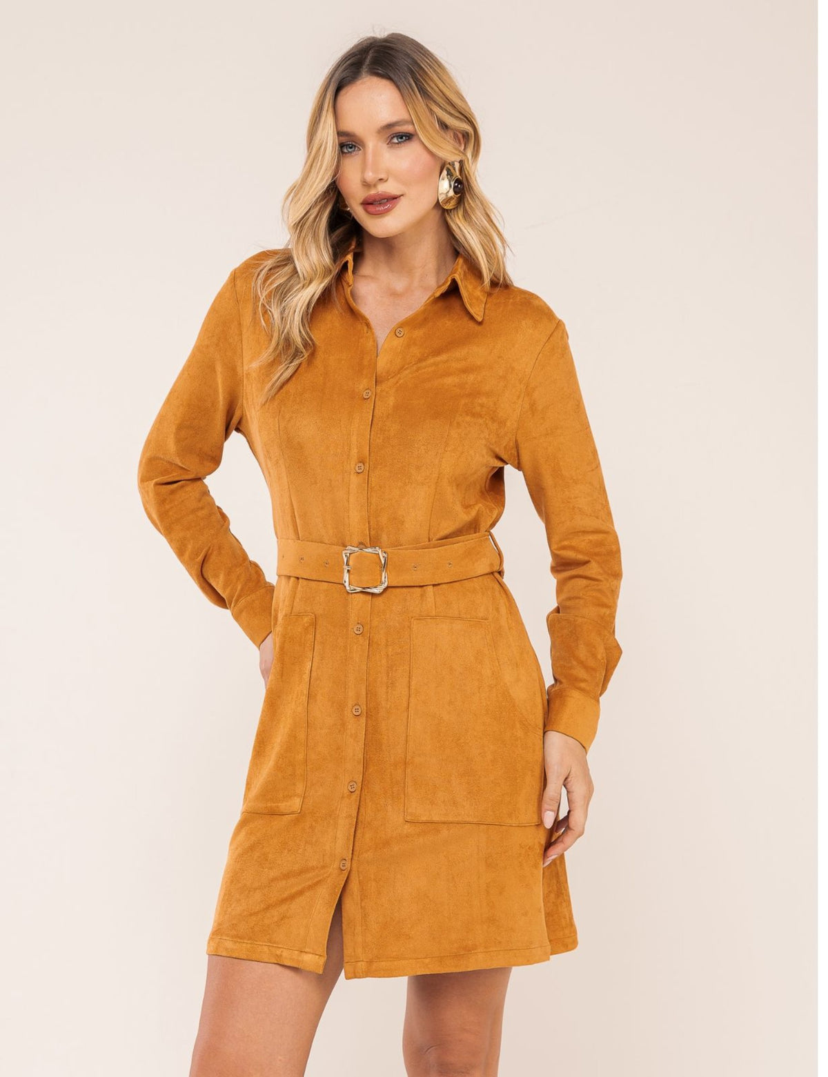 Chemise Suede Stella - Caramelo