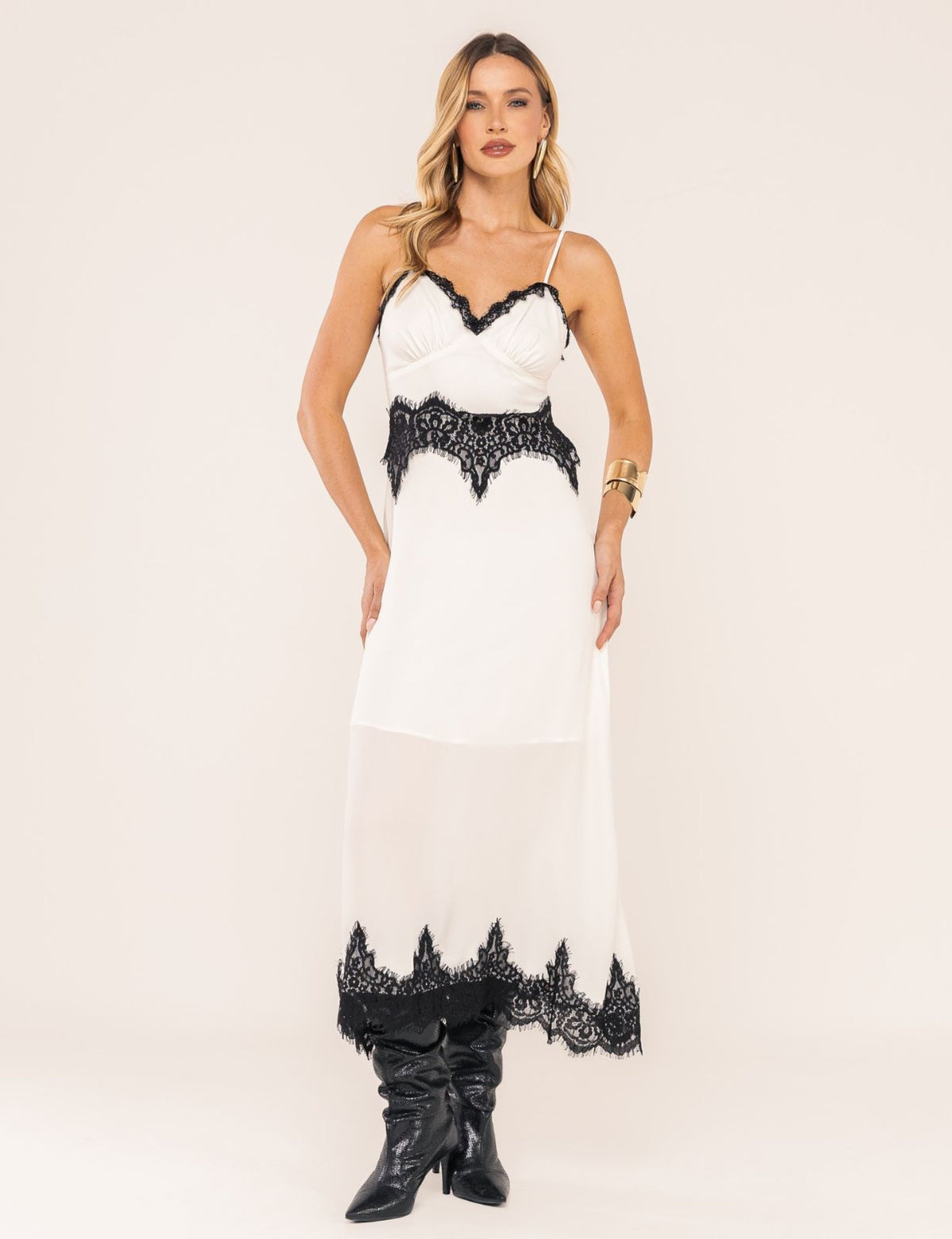 Vestido de Alça Isabela - Off White