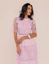 Vestido Emma em Renda - Lavanda