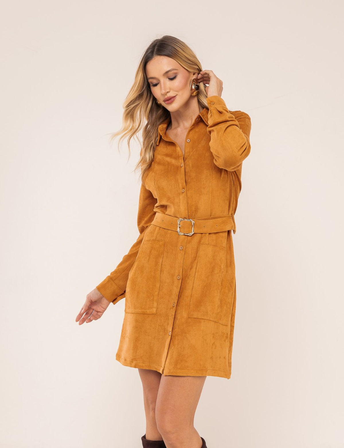 Chemise Suede Stella - Caramelo