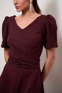 Vestido Florinda Midi - Vinho