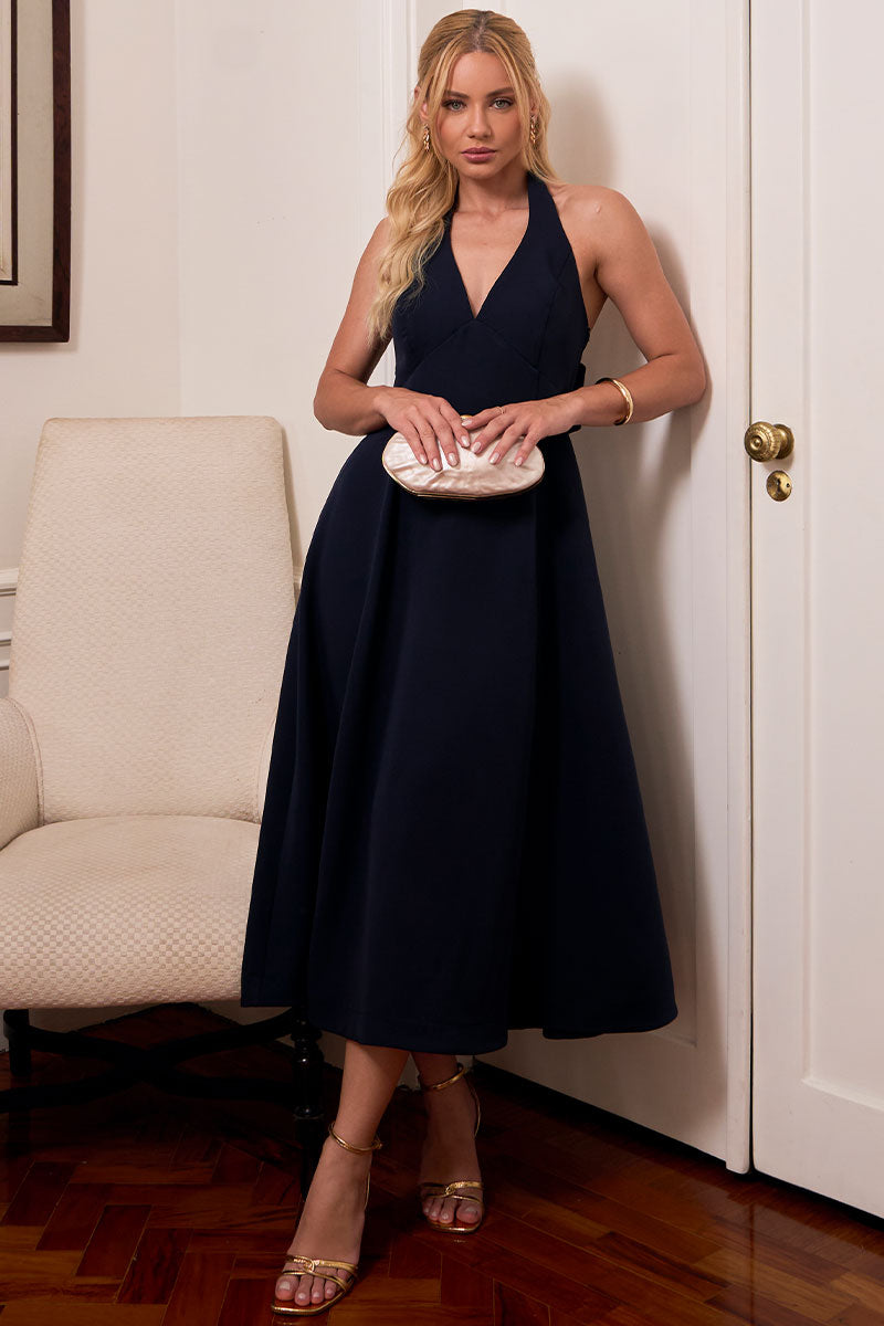 Vestido Filomena - Azul Marinho