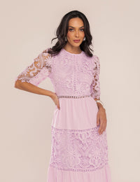 Vestido Emma em Renda - Lavanda
