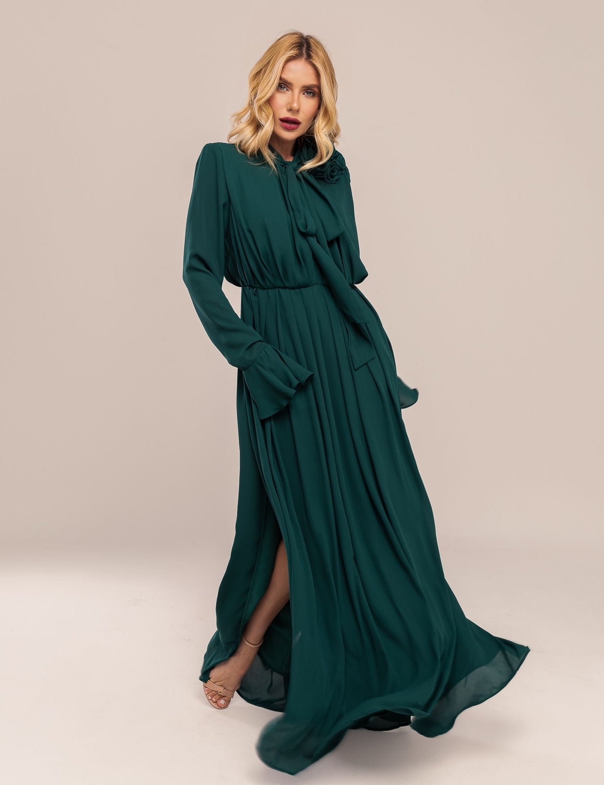 Vestido Belle em Crepe - Verde