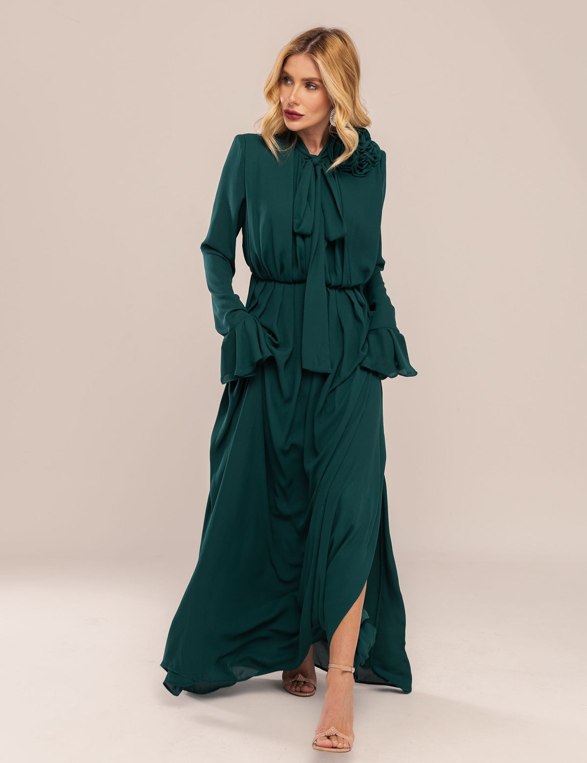 Vestido Belle em Crepe - Verde