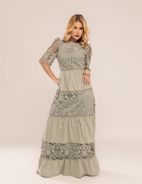 Vestido Emma em Renda - Verde