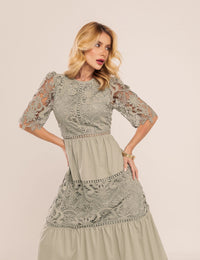 Vestido Emma em Renda - Verde