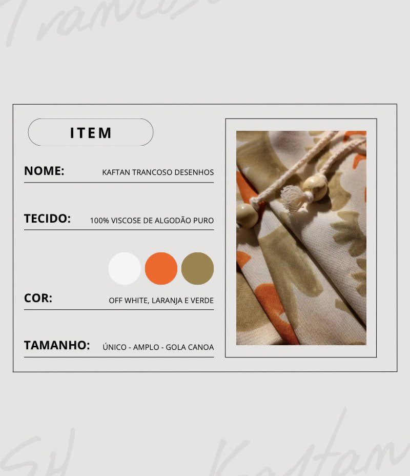 Kaftan Trancoso Desenhos