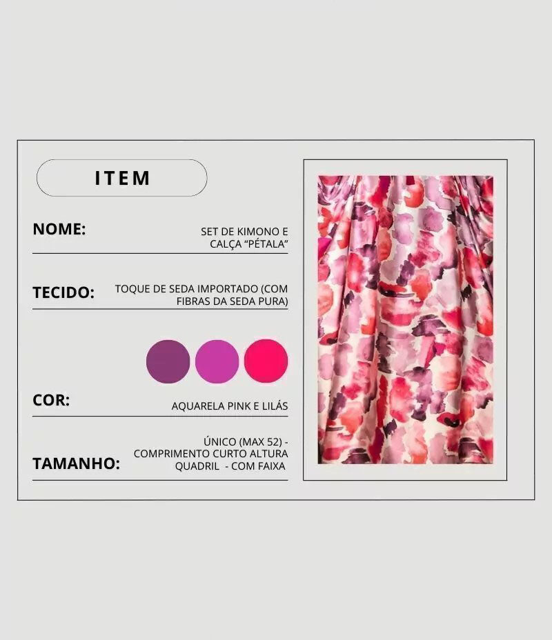 Set Pétala Kimono e Calça