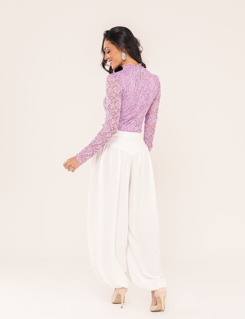 Blusa em Renda Emanuelle - Lavanda