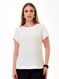 Blusa Mamorena em Viscolinho com Renda nas Costas
