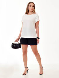 Blusa Mamorena em Viscolinho com Renda nas Costas