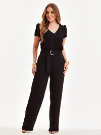 Blusa Mamorena em Viscolinho de Manga Curta com Detalhes em Pregas