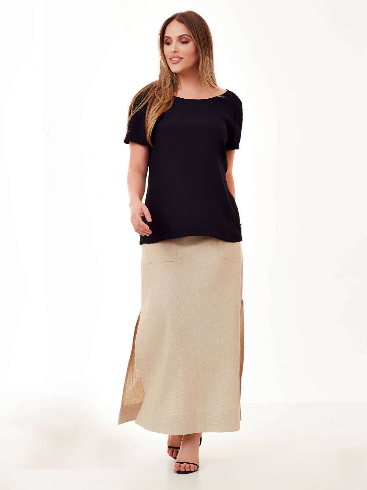 Blusa Mamorena em Viscose Flame com Decote de Pregas nas Costas