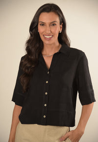 Camisa Mamorena Manga 3/4 em Viscose