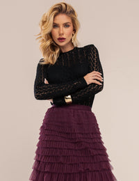 Body Glam em Renda - Preto