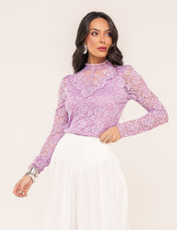 Blusa em Renda Emanuelle - Lavanda