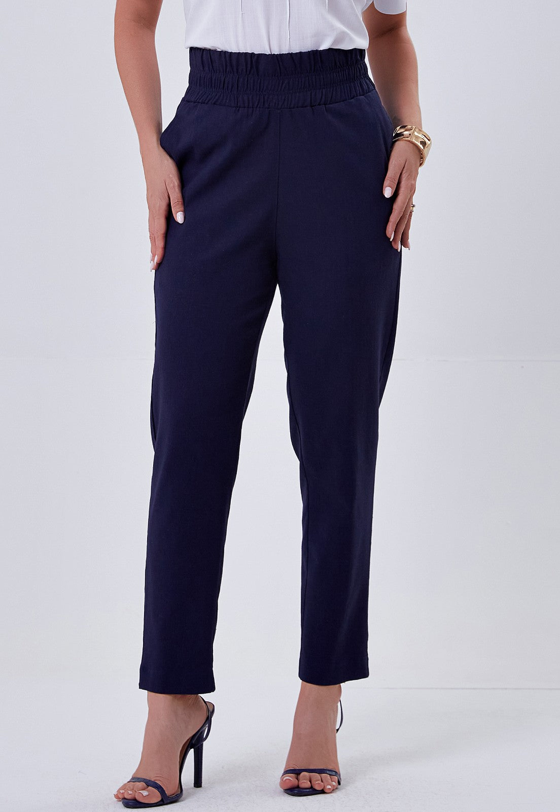 Calça Mamorena Skinny em Linho com Elastano